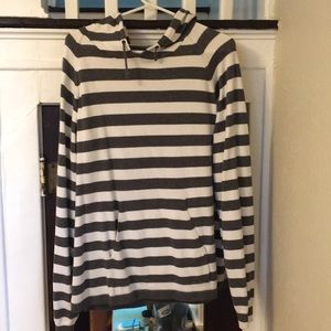 Stitch fix knit striped hoody sweater